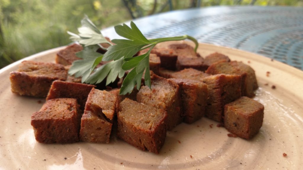 seitan cube wok persil